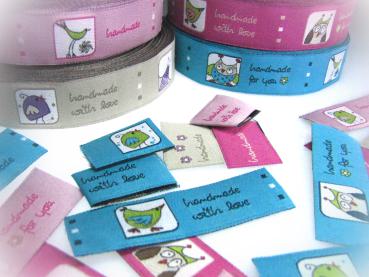 Webband handmade Vogelfreunde