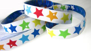 1m Webband Regenbogen - Sterne