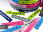 Webband -Etiketten handmade Stern, Label